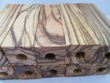 10 spazi vuoti per tornitura penna - vuoti corti in legno di ulivo forato scuro - artigianato natalizio