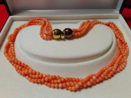 Collana fili corallo rosa - collana,