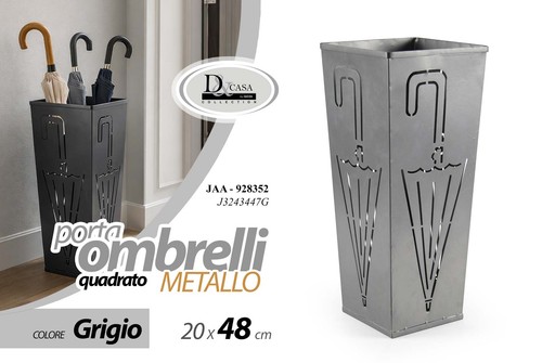 Portaombrelli quadrato metallo