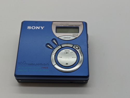 Sony blue walkman minidisc - sony,