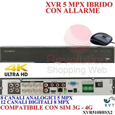 DVR  8 CANALI EYEMOTION CON INGRESSO ALLARME 5 MPX PROFESSIONALE DAHUA MENU'