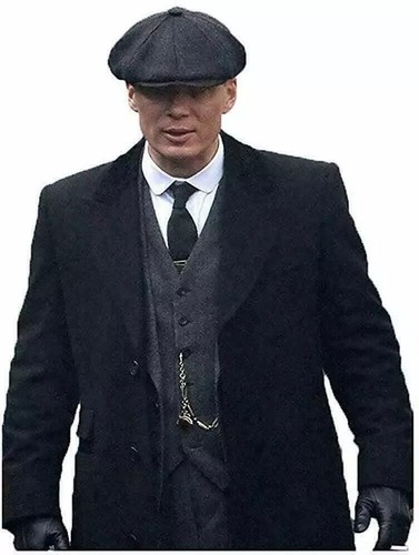 Cappotto uomo lungo nero - cappotto, 3/4