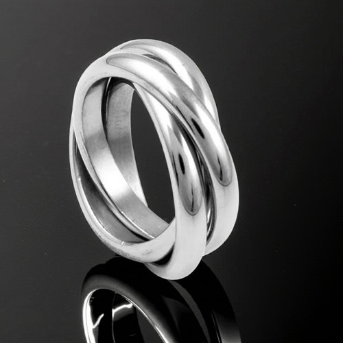 Anello tri band pezzi - anello,