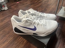 Kobe IX Elite Low Em Protro bianco corte viola taglia 14