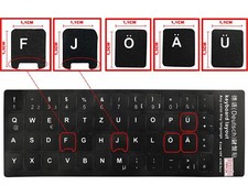 Adesivo tastiera DE nero opaco