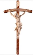 CROCIFISSO PASTORALE SCOLPITO