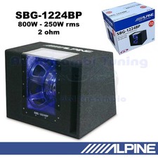 Alpine SBG-1224BP Subwoofer passivo Bass Reflex in cassa 30 cm 12'' 800W 2 Ohm