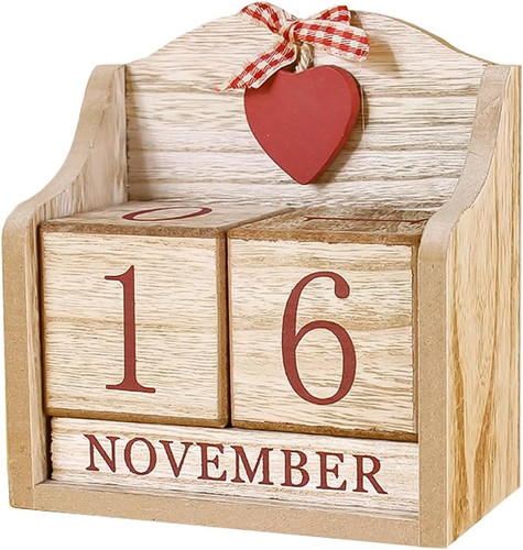 Calendario perpetuo legno - calendario,