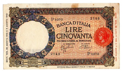 Rarissima cinquanta lire - 50,