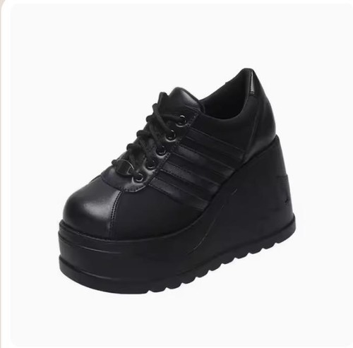 Scarpe con plateau - , stringate