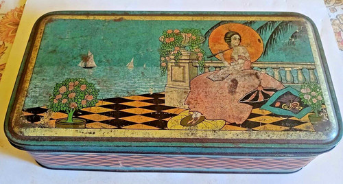 Scatola latta antica - in,