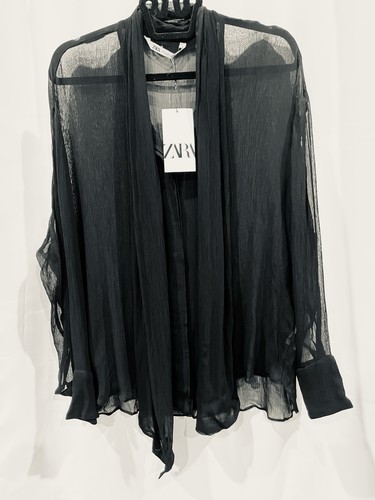 Zara sciarpa nera - zara, trasparente