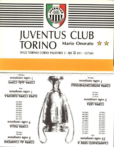 Tessera juventus club torino - juventus,