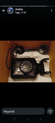 Telefono vintage nero - telefono,