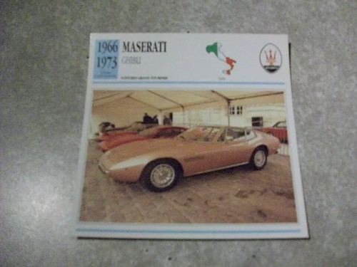 Carte fiche auto - fiche, maserati