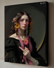 Quadro provocatorio dito vittoriano Lady Woman con cacao - 40x30 cm firmato Hitt