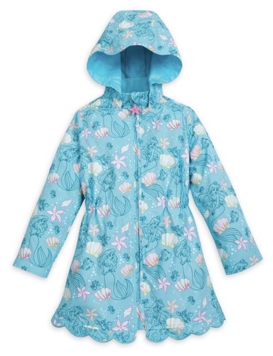 Impermeabile blu con cappuccio