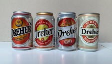 4 Lattine di birra Dreher, da collezione.