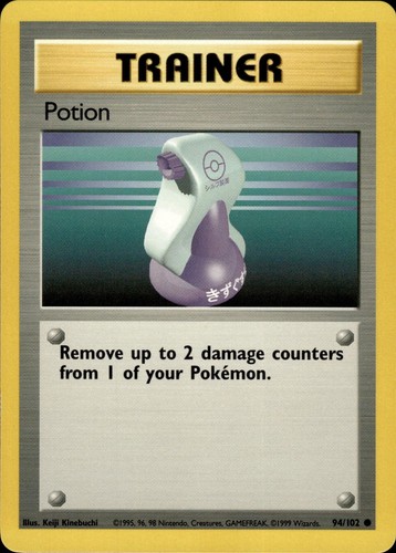 Pokemon set base - set, pozione