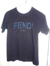 T-shirt nera FENDI ROMA, XS