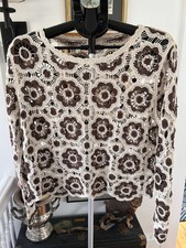 Adiva Women's Crochet Knit Top