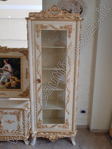 Vetrina anta legno avorio - 1,