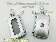 PortaTelecomando in Ecopelle SILVER Series Logo Metallico SEAT