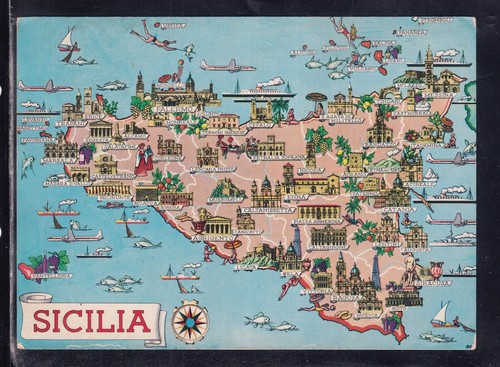 Cartolina saluti dalla - saluti, sicilia
