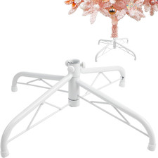 Supporto per Albero Di Natale, 40 Cm, Bianco, Artificiale, Staffa in Metallo per