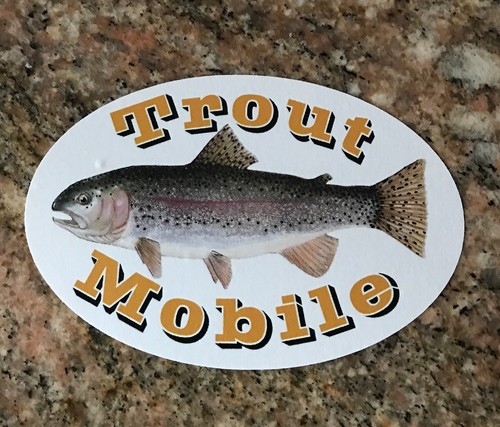 Adesivo pesca trota - ,