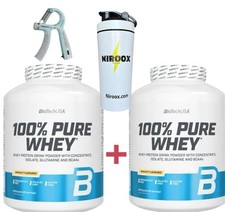 2 x Biotech USA 100% Pure Whey 2270g senza glutine perdita di grasso + bonus