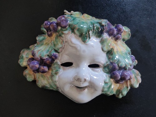 Maschera bacco terracotta - bacco,