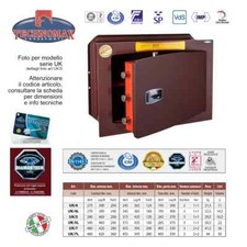 CASSAFORTE UNICA KEY UK/4 27x39x20 HxLxP CON CHIAVE A DOPPIA MAPPA TECHNOMAX UK