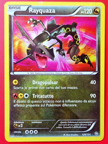 Carta pokemon rayquaza - rayquaza, shiny