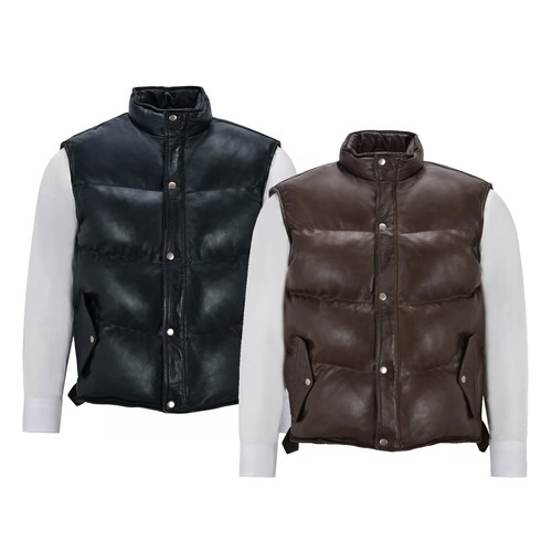Giubbotto uomo pelle puffer