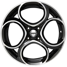 CERCHI IN LEGA NUOVI 6.5X17 4X108 ET 32 CB 65.1 NERI DIAM. PER ALFA ROMEO JUNIOR