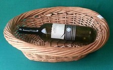 VECCHIO CESTO CESTINO PANIERE IN VIMINI INTRECCIATO PANE FRUTTA VINTAGE. LL36