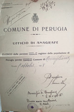 LETTERA ANAGRAFE PERUGIA 1928 D'ARMINI ANTONIO GIGLIARELLI MARSILIA GERANO-1469