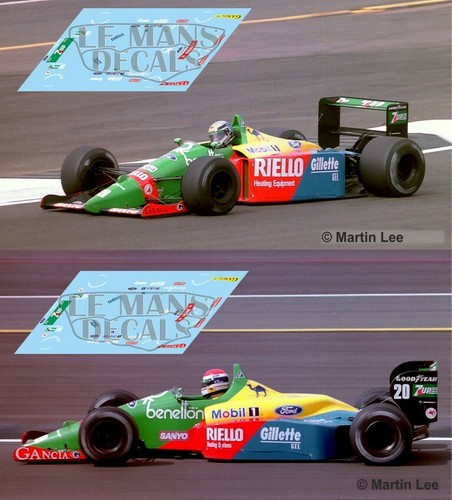 Decals benetton b189 british - b189,