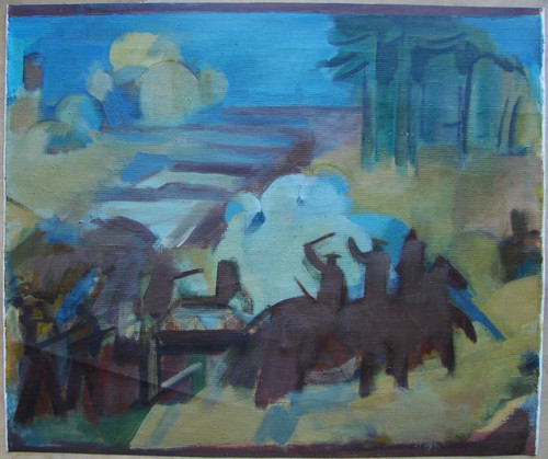 Dipinto olio sovietico - , ucraino