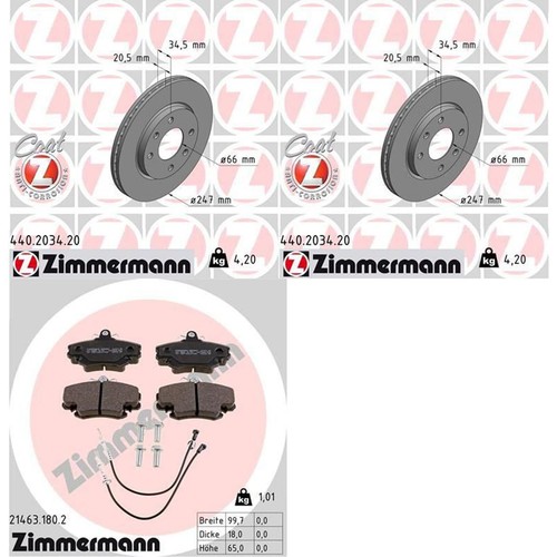 Zimmermann dischi freno 247mm - zimmermann,