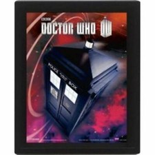 DOCTOR WHO (FLYING TARDIS) poster lenticolare cornice 3D Pyramid 20 x 25 cm Gd26