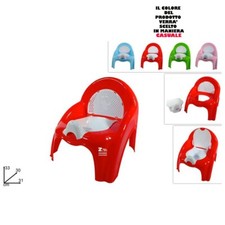 SEDIOLINA SEDIA IN PLASTICA PER BAMBINI BABY CON VASINO 4 COLORI ART.52107