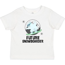 T-Shirt Inktastic Snowboard Futuro Snowboarder Bambino Bambino Montagne Inverno