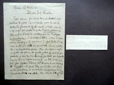 Autografo Arturo Onofri Lettera Roma 27/4/1910 Letteratura Poesia Metafisica