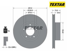 2 pz. Disco freno PRO+ TEXTAR