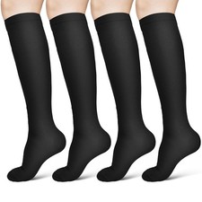 Calze a Compressione per Donne e Uomo 2 Paia Elastici Compressione Graduata L/XL