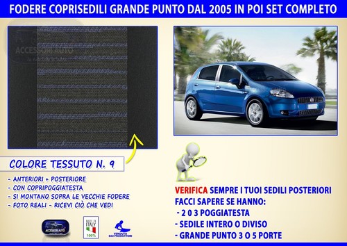 Coprisedili grande punto fiat - coprisedili,