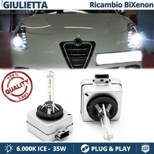 2 Lampadine BIXENON D1S PER Alfa Romeo Giulietta RICAMBIO Luci 35W 6000K HID