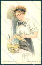 Cartolina Artista Firmata Fidler Alice Luella Lady American Girl 13 ABRADED VK9353